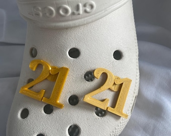Number Clogs 3D Printed Clog Charms, Unique Gift, Birthday or