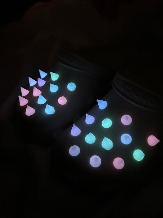 Glow in the Dark Croc Spikes 3D Printed, Croc Charms, -  UK