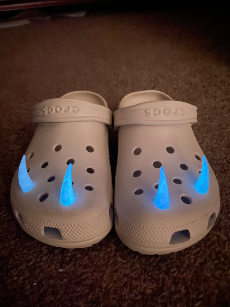 Glow in the Dark Croc Fang Charms Etsy