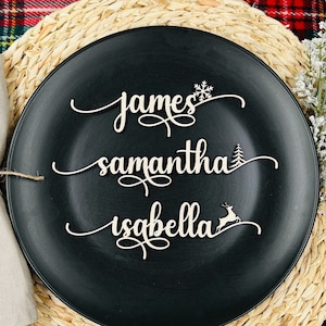 Kerstnaamplaatskaarten, gepersonaliseerde kersttags, koustags, cadeaukaartjes Kerstmis, kerstnaamkaartjes, gepersonaliseerde kerstdecor