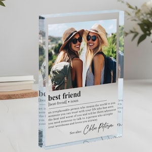 Personalized Photo Best Friend Gift, Custom Photo Gift for Birthday, Gift for Sister, Bestie Gift, Custom Photo Acrylic Plaque, BFF Gifts