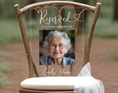 Reserved Memorial Sign, Personalized Memorial Plaque, In Loving Memory Wedding Decor, Sympathy Gift, Memorial Acrylic Wedding Sign