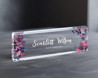 Custom Desk Name Plate, Personalized desk name plate, Office desk name plate, New Job Gift, Promotion Gift, Coworker Gift, Graduation