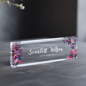 Custom Desk Name Plate, Personalized desk name plate, Office desk name plate, New Job Gift, Promotion Gift, Coworker Gift, Graduation