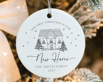 Premier Noël dans notre nouvelle maison ornement, nouvel ornement de maison, ornement de Noël nouvelle maison, première maison de Noël, première boule de maison, souvenir