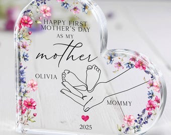 Regalo per la prima festa della mamma, regalo personalizzato per la prima festa della mamma, regalo per neomamme, targa acrilica per la prima festa della mamma, regalo per la festa della mamma per la nonna
