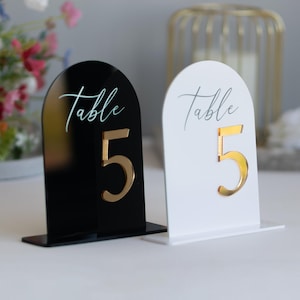 Black Acrylic Table Numbers, Wedding Table Numbers, Wedding Table Sign, Wedding Decor, Table Signs, , Wedding Table Decor