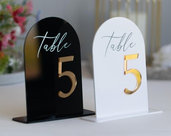 Black Acrylic Table Numbers, Wedding Table Numbers, Wedding Table Sign, Wedding Decor, Table Signs, , Wedding Table Decor