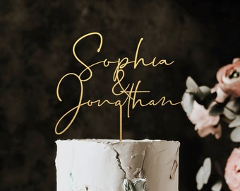 Personalized cake topper, Custom names cake topper, Mr and Mrs Cake Toppers for Wedding, Wedding cake topper, Personalized cake topper