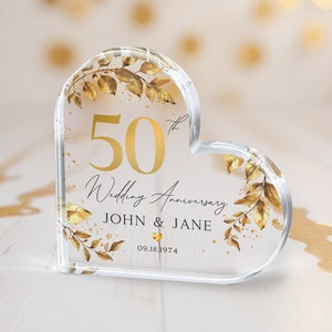 Personalized 50th Anniversary Gift, Gold Anniversary Gift, Wedding Anniversary Keepsake, 50th Anniversary Gift for Couple