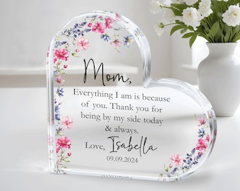 Regalo personalizado para la madre de la novia, regalo para la madre de la novia, regalo de bodas para la madre de la novia, regalo de recuerdo de boda de la novia