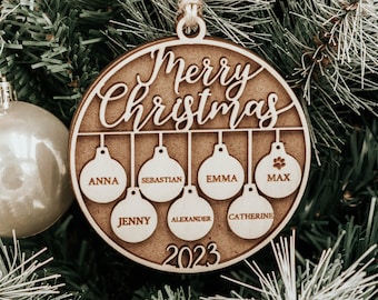 Christmas ornaments, Personalized Christmas ornaments, Christmas ornaments handmade, Christmas ornament 2023, Family Christmas ornament