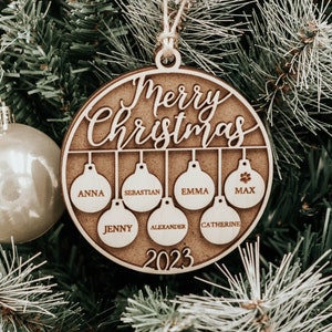 Christmas ornaments, Personalized Christmas ornaments, Christmas ornaments handmade, Christmas ornament 2024, Family Christmas ornament