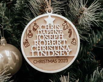 Family Christmas ornament, Christmas ornament 2023, Christmas tree ornaments, Family Christmas ornaments, Christmas ornaments handmade