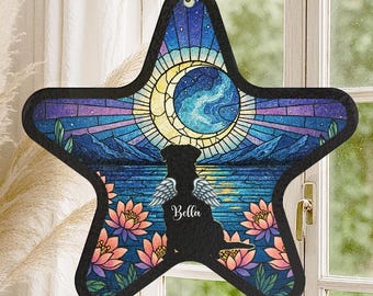 Acchiappasole commemorativo personalizzato per animali domestici, vetrate commemorative per cani, ricordo per la perdita di un animale domestico, regalo commemorativo per animali domestici, regalo commemorativo per gatti, regalo di condoglianze