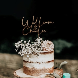 Décoration de gâteau personnalisée, noms de gâteau personnalisés, décoration de gâteau M. et Mme pour mariage, décoration de gâteau de mariage, décoration de gâteau personnalisée image 2
