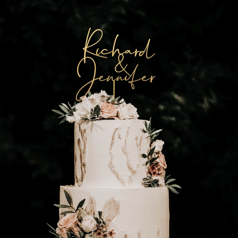 Personalized cake topper, Custom names cake topper, Mr and Mrs Cake Toppers for Wedding, Wedding cake topper, Personalized cake topper zdjęcie 9