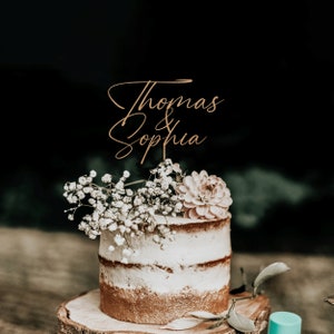 Personalisierter Cake Topper, Tortenaufleger Hochzeit, Tortenstecker personalisiert, Mr Mrs Cake Topper, Hochzeitstorte Topper, Hochzeitstorte Topper Bild 5