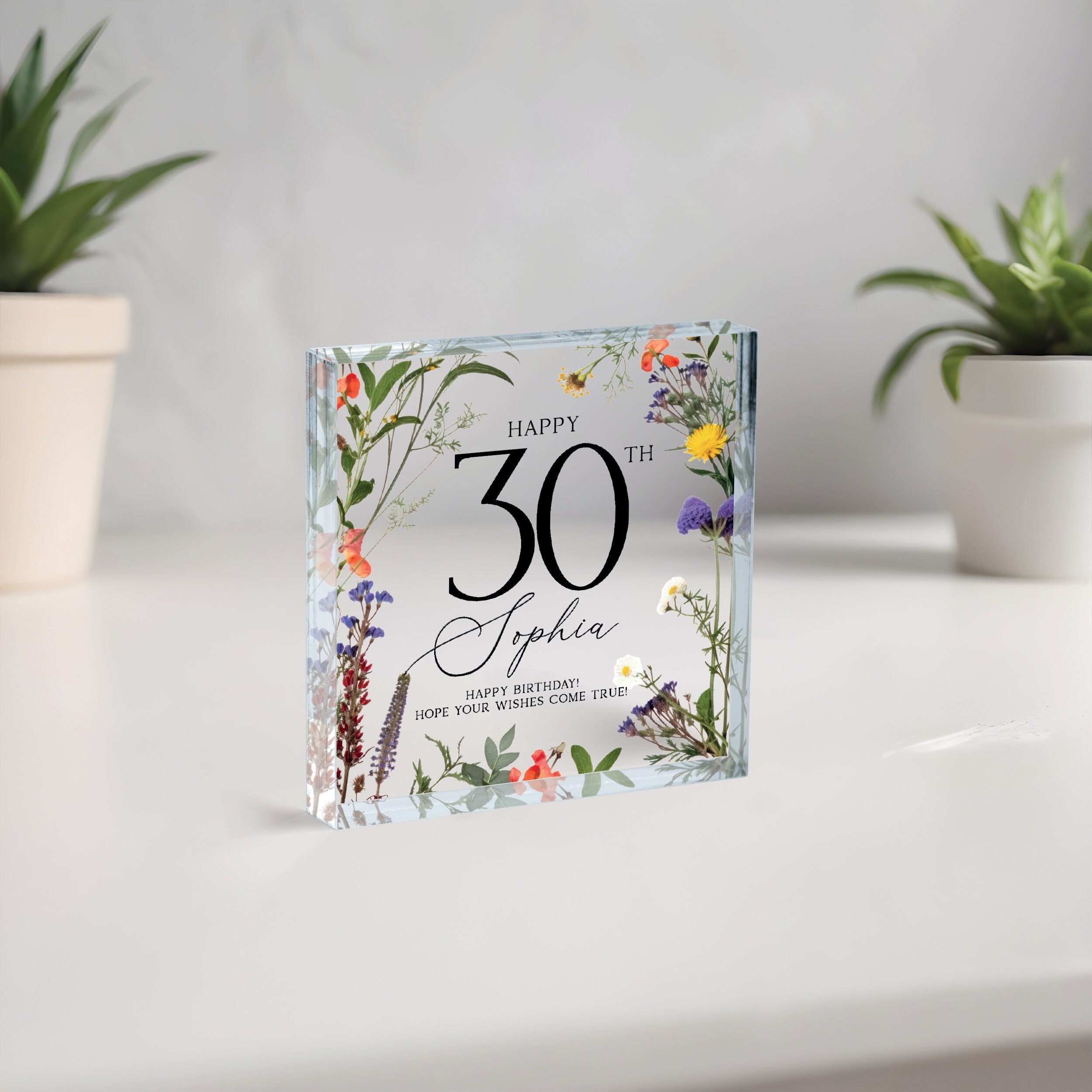 Personalized Birthday Gift Plaque, Birthday Gift For Her, 30th Birthday Gifts, Gifts for 50th Birthday, 40th Birthday Acrylic Plaque