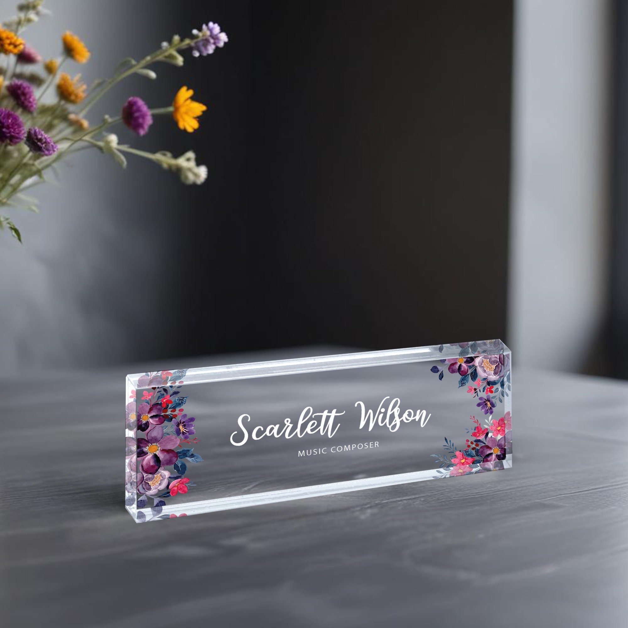 Custom Desk Name Plate, Personalized desk name plate, Office desk name plate, New Job Gift, Promotion Gift, Coworker Gift, Graduation