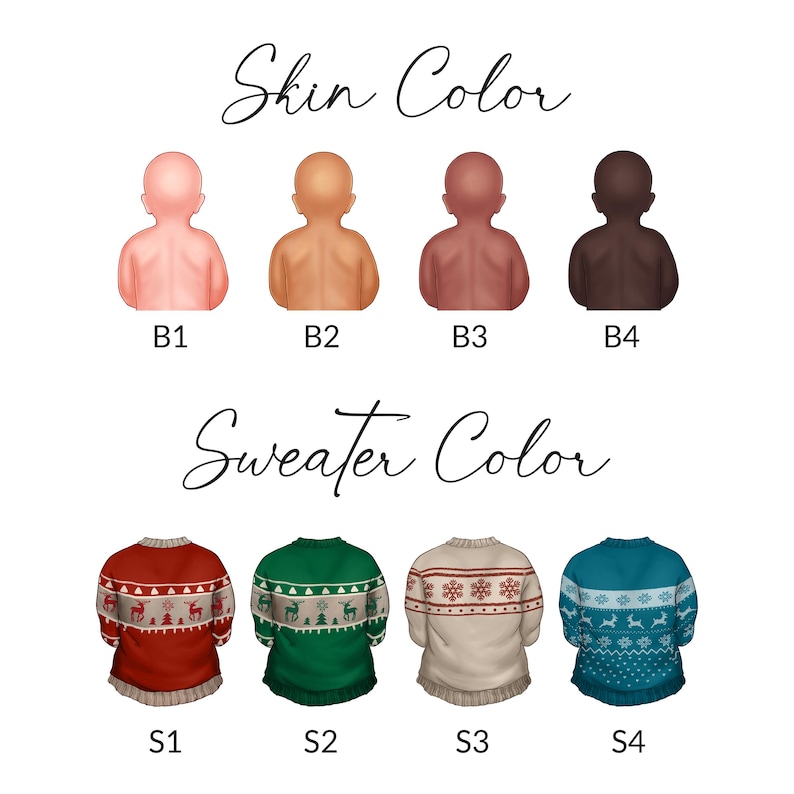 Personalized Family Christmas Gift, Family Christmas Custom Drawn