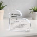 Difference Maker Gift, Plaque, Retirement Gift, Employee gift, Teacher Gift, Coworker Gift, Appreciation Gift, Coworker gift, Thank You Gift product logo