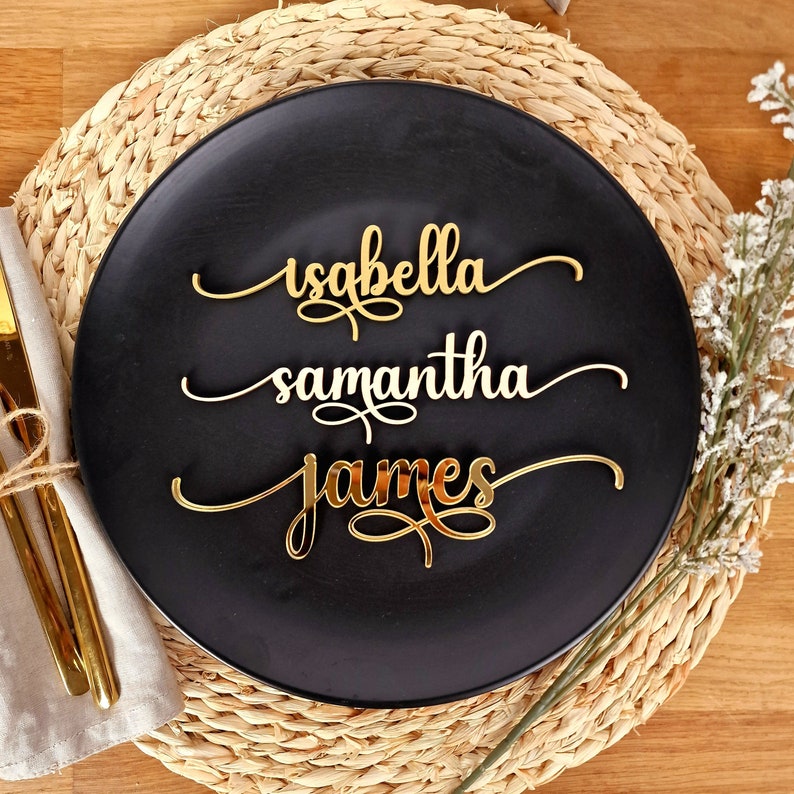 Party table decorations, Party decorations, Table decor, Personalized place cards, Name tags, Placeholder, Wooden place names,Table setting zdjęcie 1