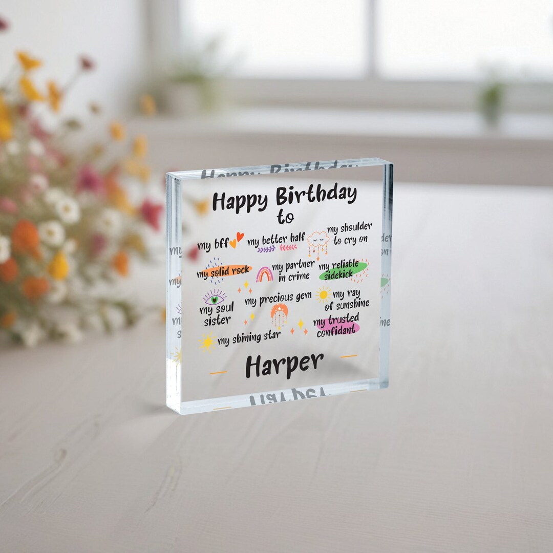 Best Friend Birthday Gift, Personalized Birthday Gift for Bestie, BFF ...