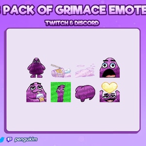 8 Emotes de careta (6 estáticos, 2 animados) para Twitch/YouTube/Discord/Facebook/Kick | Feliz Aniversário Careta | Careta Shake | Emotes de fast-food