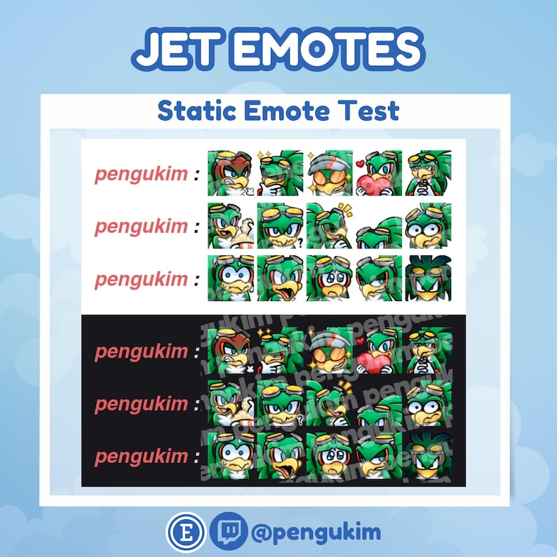 20 Jet the Hawk Static & Animated Emote Pack for Twitch, Youtube ...