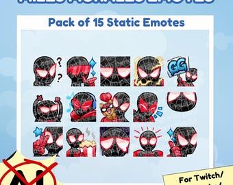 15+ Miles Morales Emotes for Twitch, YouTube, Discord, Facebook, and Kick