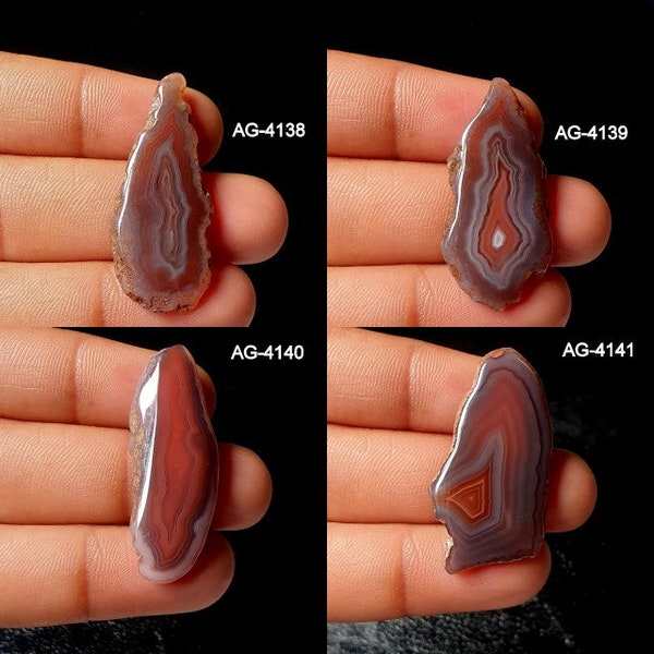Red Botswana Agate Slice - High Quality Botswana Agate Slice Stone - Slice Botswana Agate - Loose Botswana Agate Slice Crystal For Jewelry
