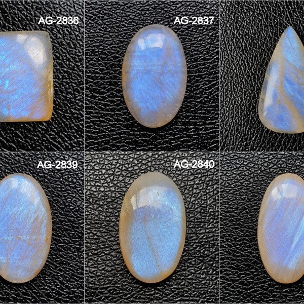 Belomorite Cabochon - Blue African Moonstone Gemstone - Belomorite Moonstone - Flat Black Belomorite Moonstone Cabochon Belomorite Crystal