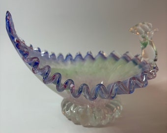 Murano Glass Peacock Trinket Dish