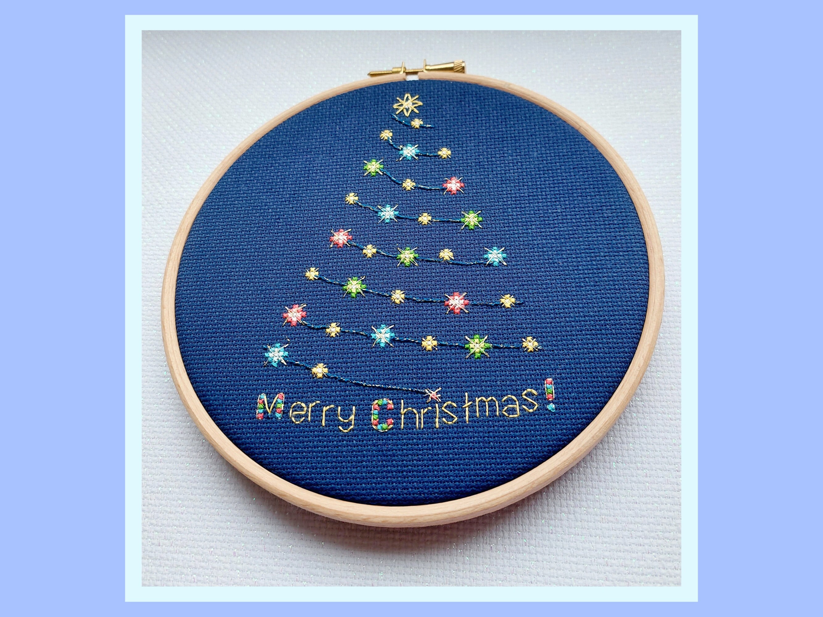 Shining Tree Easy Make Crossstitch Christmas Tree Decoration Etsy