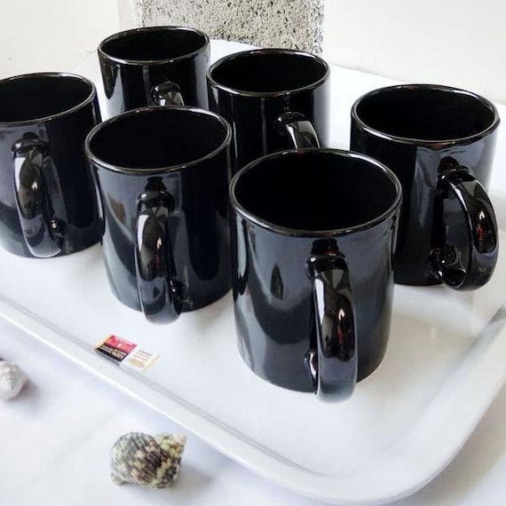 Black 11oz Mug Sublimation Blank Black Ceramic Coffee Mug 11 Oz