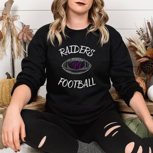 Sudadera de fútbol Raiders personalizada con número de jugador
