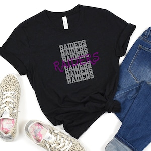 Raiders Short Sleeve Tee, Mount Union, Raiders Football, Purple Raiders