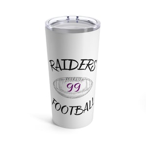 Custom College Merch 20 oz hot/cold tumbler, College Logo Cup, Custom Jersey Number, Personalized College Student Gift Grad, Tumbler 20oz
