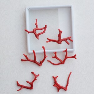 WOW, Natural Italian Coral Gemstone Loose Polished Branches AAA++ Quality Red Coral Antique Stick Smooth Gemstone, Coral Sticks Jewelry A559