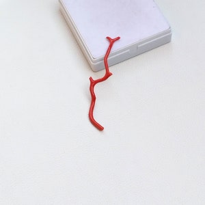 Big Size 100% Natural Italian Red Coral Loose Branch, Coral Sticks, Coral Polished Rough, Coral Gemstone &#39; 96x9 MM A353