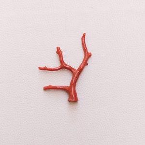 Red Coral Tree, 100% Natural Italian Coral Gemstone Loose Branch Polished AA+ Quality Coral Stick Gemstones, Red Coral Tree, 69x33 MM A552
