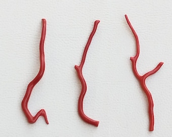 Bâtonnets de corail rouge AAA, branche brute de corail naturel de la mer Méditerranée A349