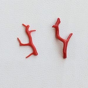 17.65 Carat 100% Natural Italian Coral Gemstone Loose Branch Polished AA+ Quality Red Coral Stick Smooth Gemstones 42x15 To 49x19 MM A334