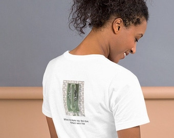 Unisex t-shirt with vintage rotary phone painting by artist Jeanne Rye