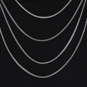 Sterling Silver Foxtail Chain Necklace • Men Foxtail Chain • Oxidized Rustic Chain for Pendant • 2mm Foxtail Chain Necklace • Gift For Her