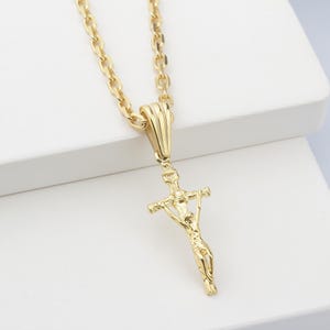 Sterling Silver Crucifix Cross Necklace: Christian Religious Jewelry