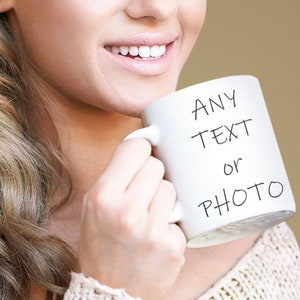 Taza personalizada, taza con texto personalizado, taza con foto personalizada, taza con cita, taza con logotipo, taza con logotipo de empresa, cumpleaños, aniversario, diseño personalizado