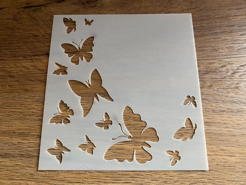 Butterfly Stencil Airbrushing Laser Cut Wall Art Cake Etsy