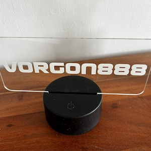 Personalised Gamer Tag | Name Sign | Custom Twitch LED Sign | Gaming Sign